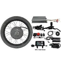 High Power 72V 150A 5000W 21'' Motorcycle Rim Rear Wheel Ebike Conversion Kit 26''x3.0